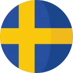 bandera suecia circular