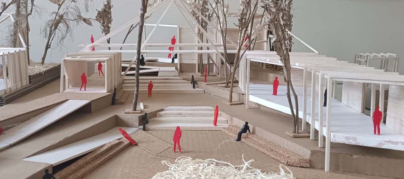 Diseño Básico Arquitectónico: galería al aire libre 